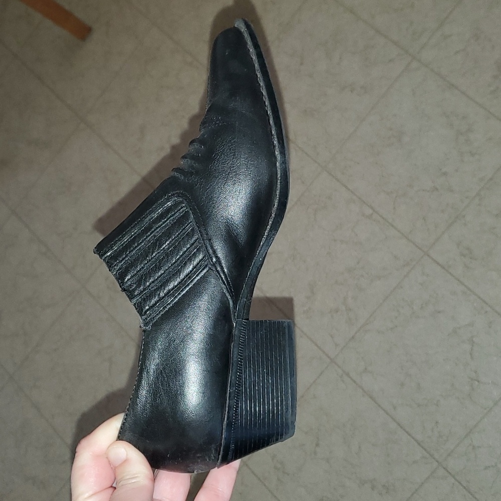 Maine Woods Dillon Black Leather Western Ankle Boot Shoe Size